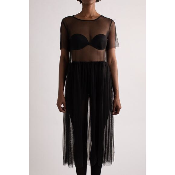 Black Sheer Tulle Dress - Picture 1 of 5